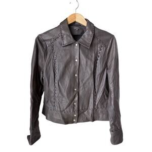 New Frontier 100% Leather Brown Lightweight Jacket